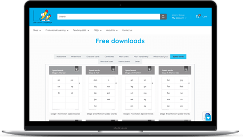 FreeDownloadsPage_Speed words